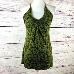 Ella Moss Evergreen Polka Dot Halter Tunic